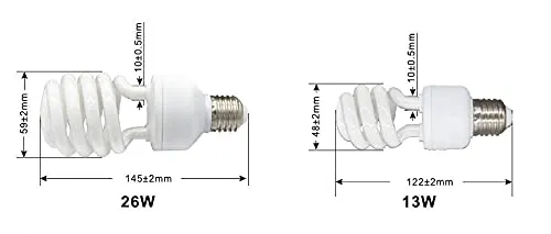 Lampadina compatta e fluorescente per rettili, 5.0 UVA, UVB, da 13 W - immagine 7