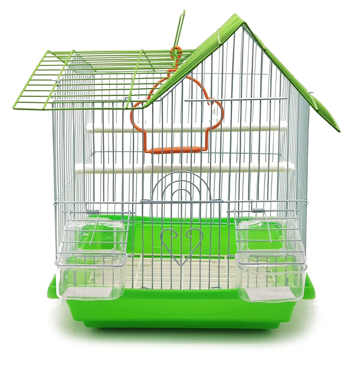 BPS Bird Cage Metal con Feeder Drinker Swing Jumper Color Rosa 30 x 23 x 39 cm BPS-116 - immagine 1