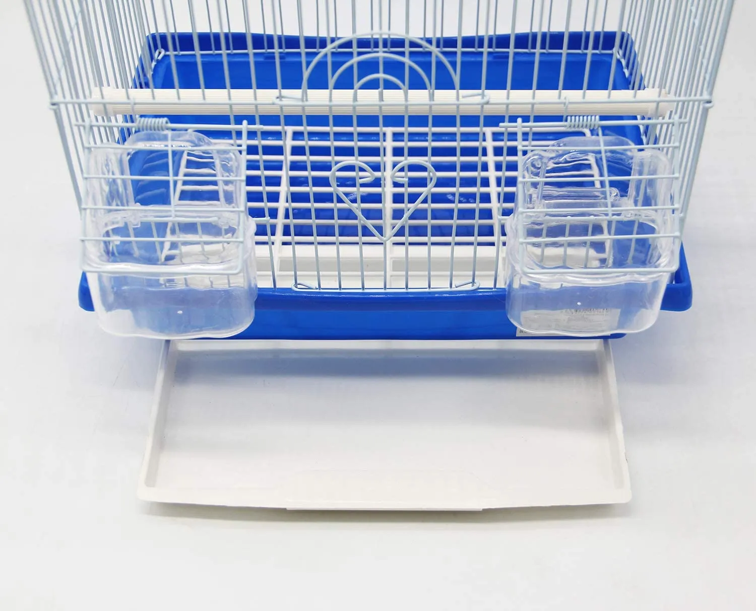 BPS Bird Cage Metal con Feeder Drinker Swing Jumper Color Rosa 30 x 23 x 39 cm BPS-116 - immagine 4