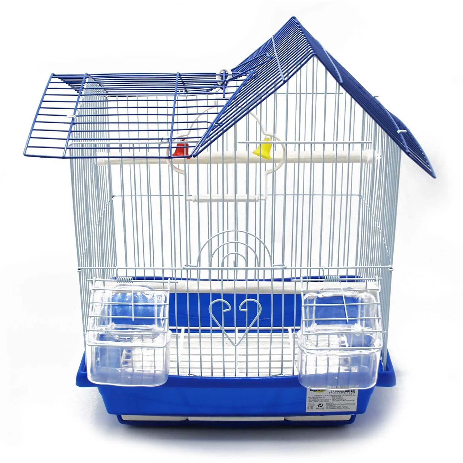 BPS Bird Cage Metal con Feeder Drinker Swing Jumper Color Rosa 30 x 23 x 39 cm BPS-116 - immagine 7