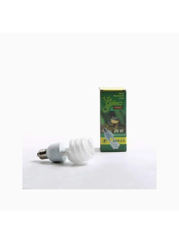 Pet Tribe Lampada UVB Rettili e Anfibi 13W 2.0 - Lampadina UVA UVB E27 per Rettili Tartarughe Lucertole Draghi Barbuti Rane e Terrario, Compatta per Foresta Tropicale Equatoriale - immagine 1