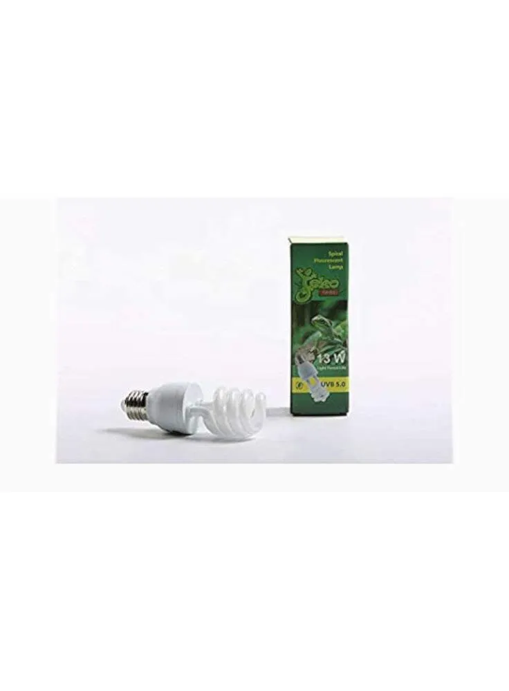 Pet Tribe Lampada UVB Rettili e Anfibi 26W 5.0 - Lampadina UVA UVB E27 per Rettili Tartarughe Lucertole Draghi Barbuti e Terrario, Compatta per Foresta Tropicale - immagine 1