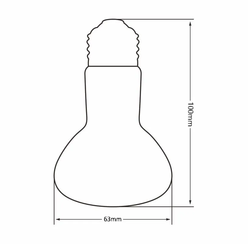 LUCKY HERP - Lampadine di riscaldamento a infrarossi per rettili, E27, filettatura (50 W) - immagine 6