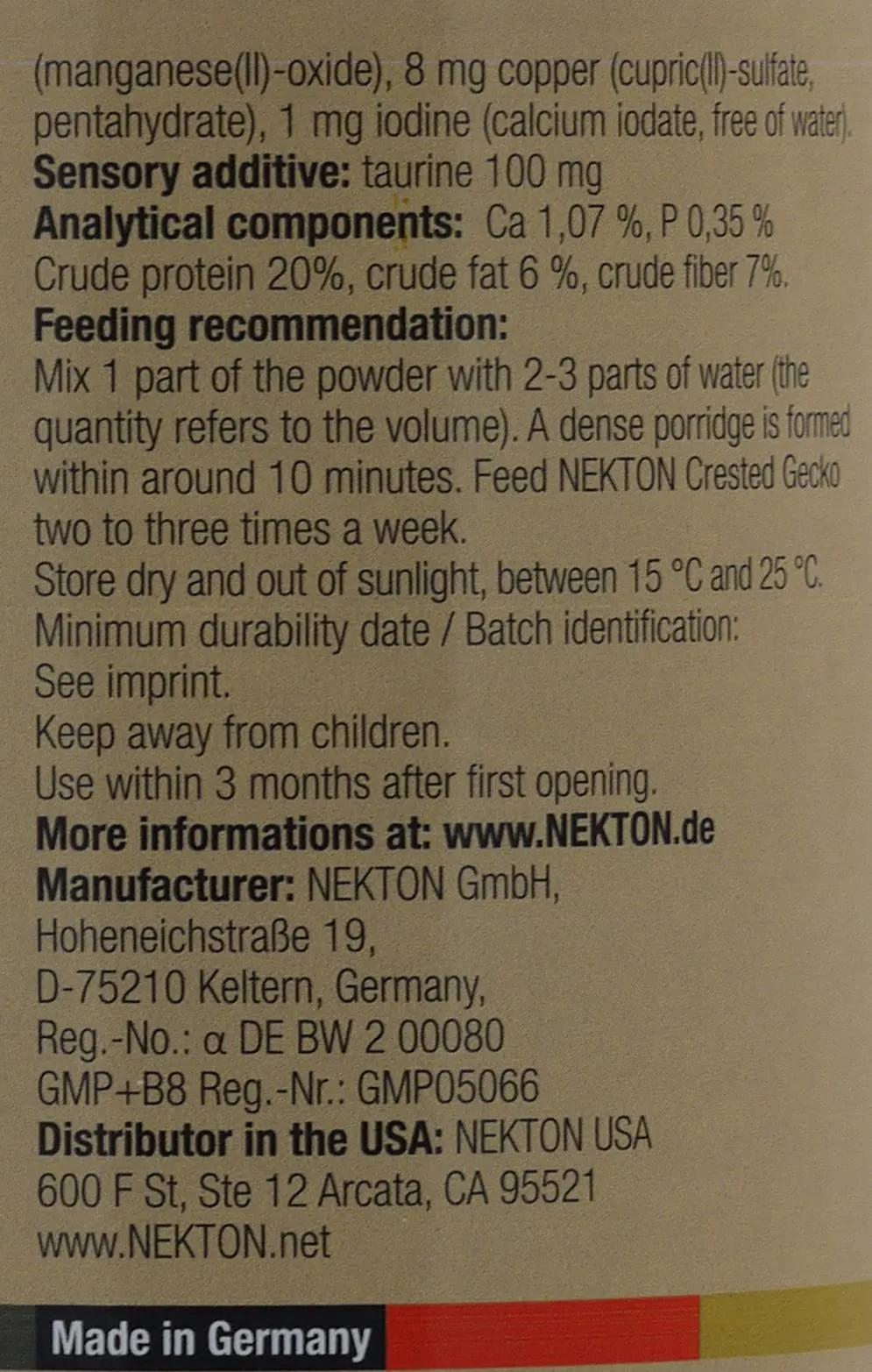 Nekton Crested Geco, confezione da 1 (1 x 0,250 kilograms), m - immagine 2