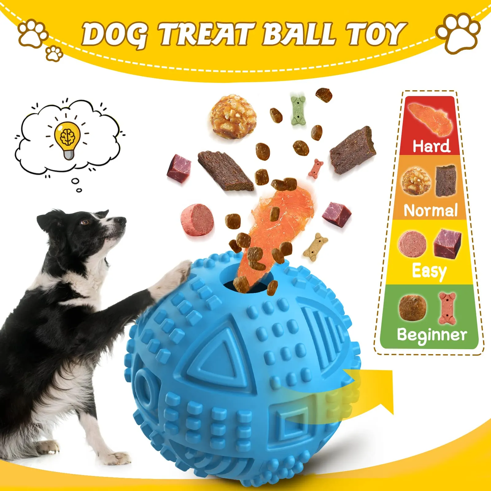 LEGEND SANDY Palline Cane Distribuire‌ Snack,Giocattoli per Cani Grossi Masticatori Forti - immagine 3
