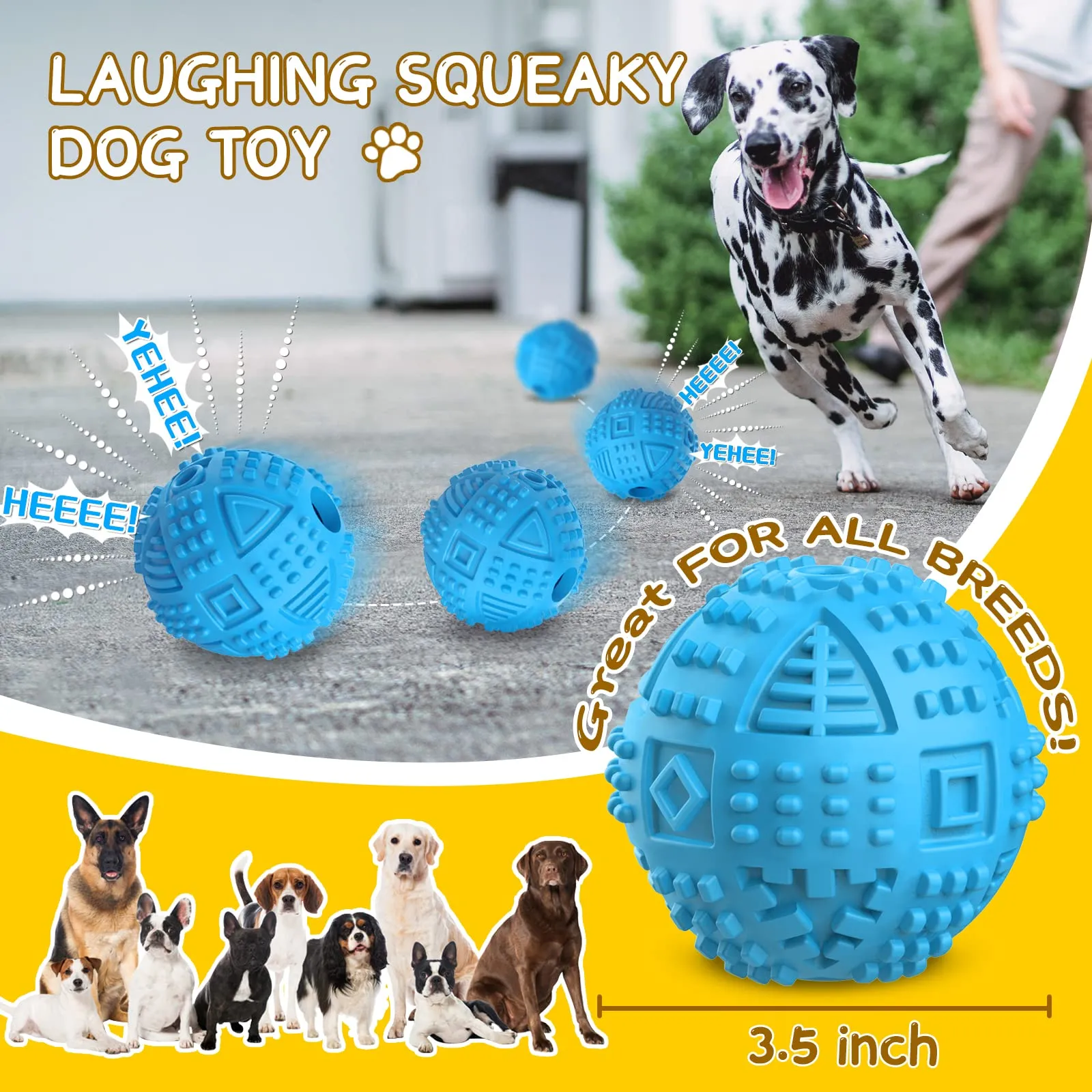 LEGEND SANDY Palline Cane Distribuire‌ Snack,Giocattoli per Cani Grossi Masticatori Forti - immagine 4