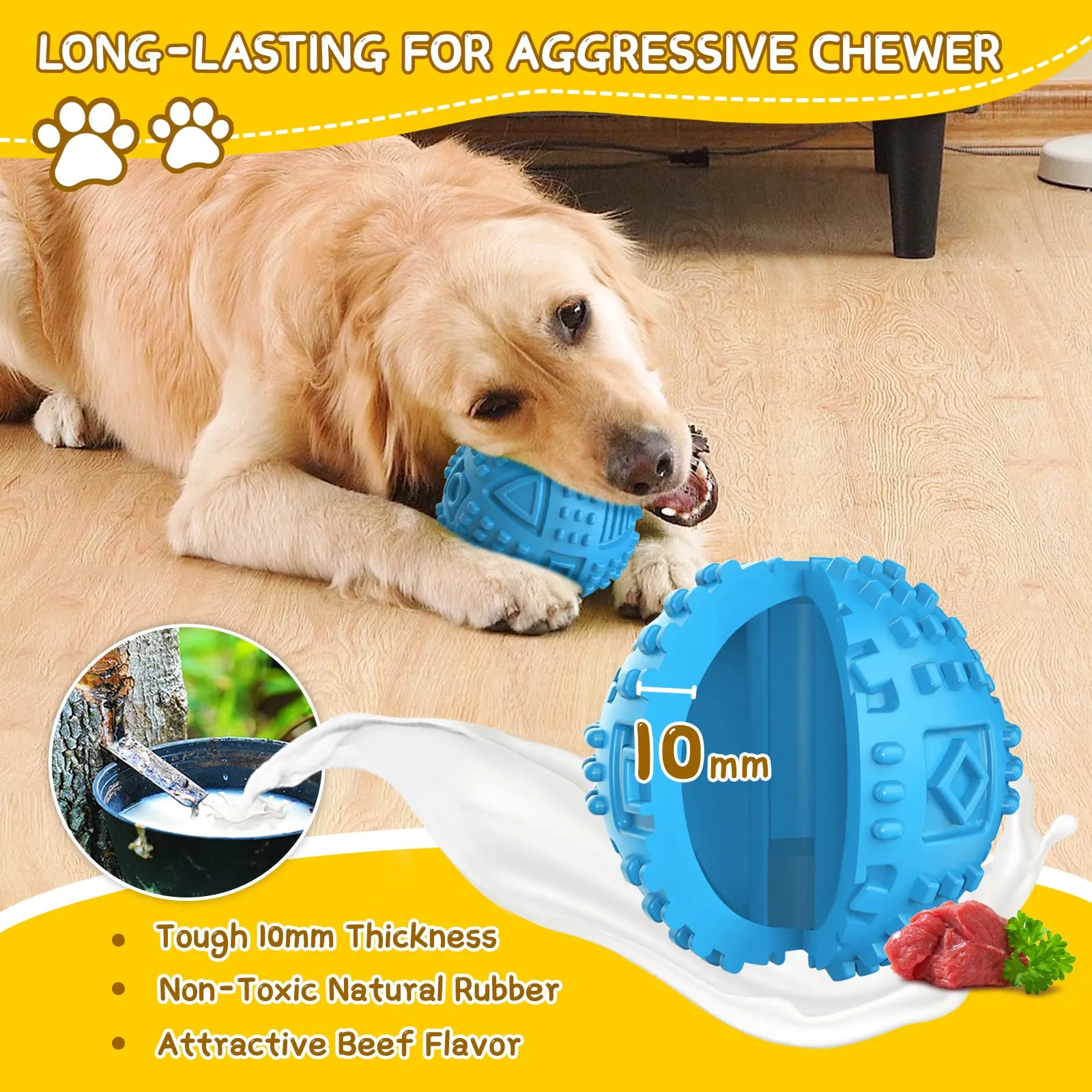LEGEND SANDY Palline Cane Distribuire‌ Snack,Giocattoli per Cani Grossi Masticatori Forti - immagine 5