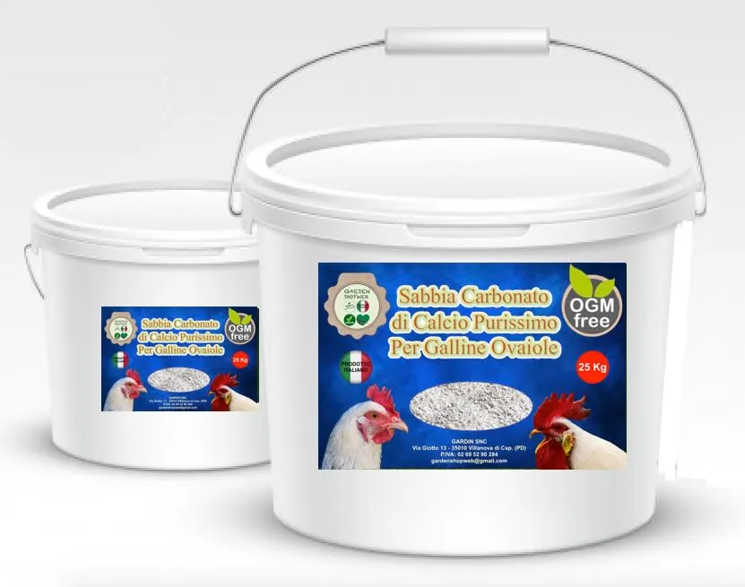 Sabbia Carbonato di Calcio Purissimo Ottimo per Galline Ovaiole in Vaso richidibile e riponibile (25 Kg) - immagine 1