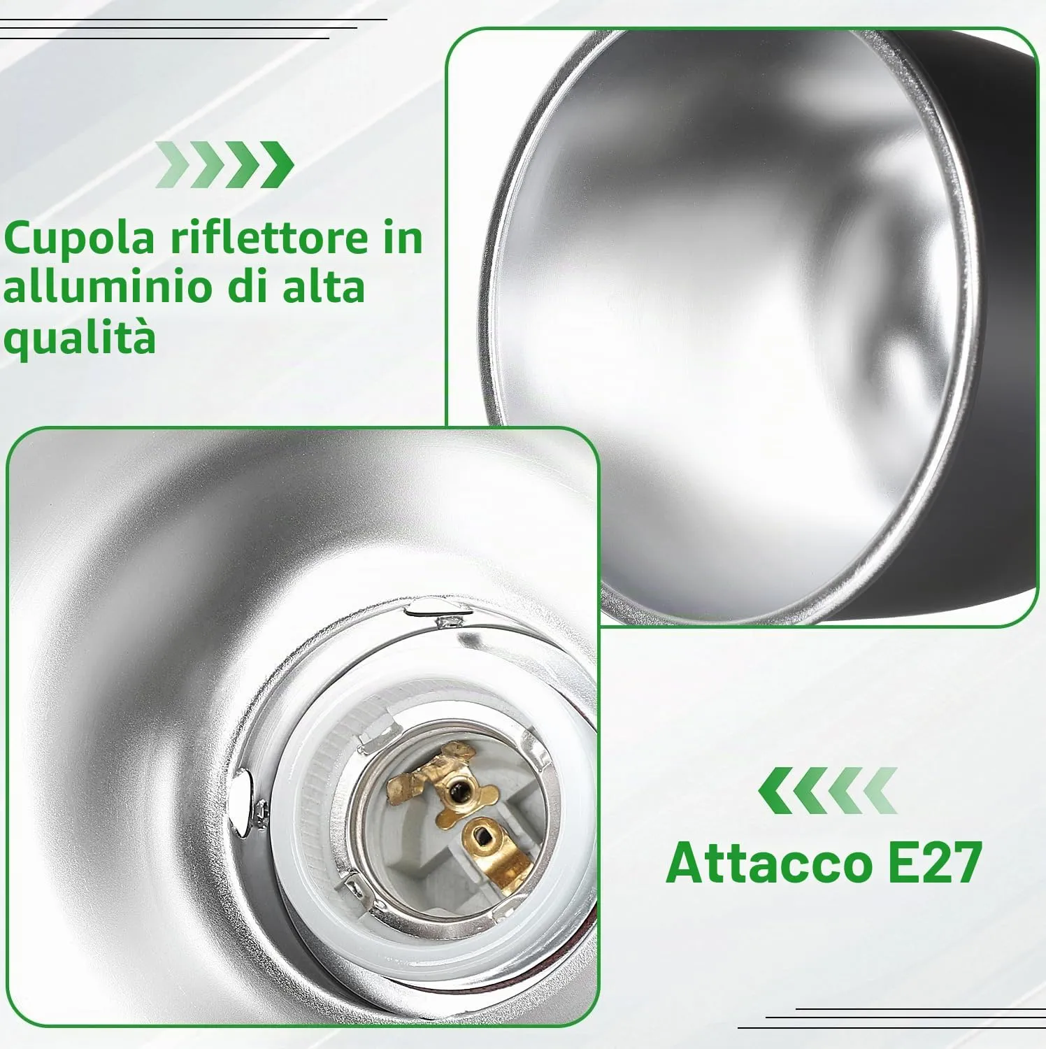 CPROSP Cupola Profonda Rettile Light Fixture E27 con 1 Lampada Riscaldante - immagine 6