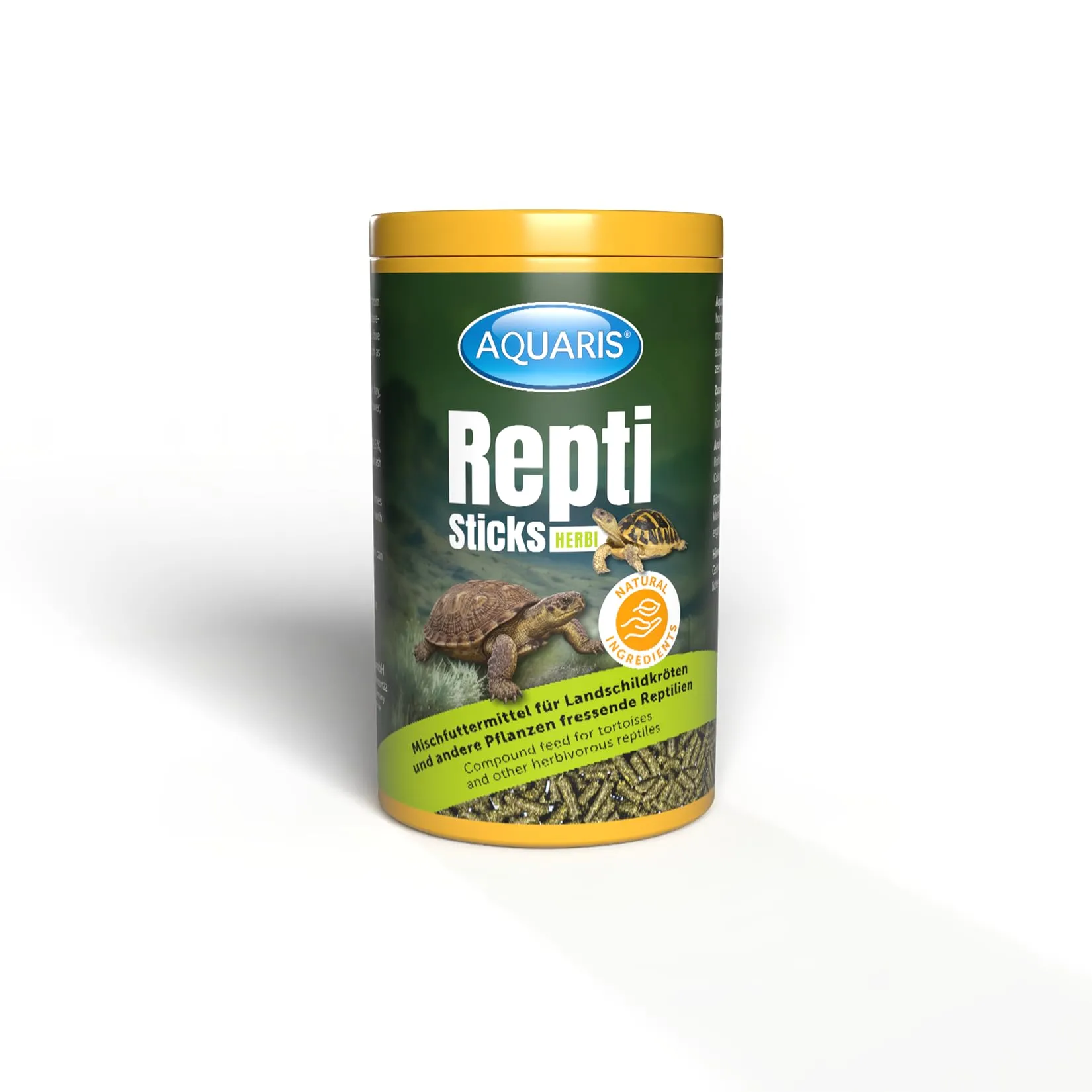 AQUARIS Repti Sticks Herbi – Mangime naturale per tartarughe di terra e rettili erbivori. Cibo completo vegetale, ricco di fibre e vitamine – 1 L - immagine 2