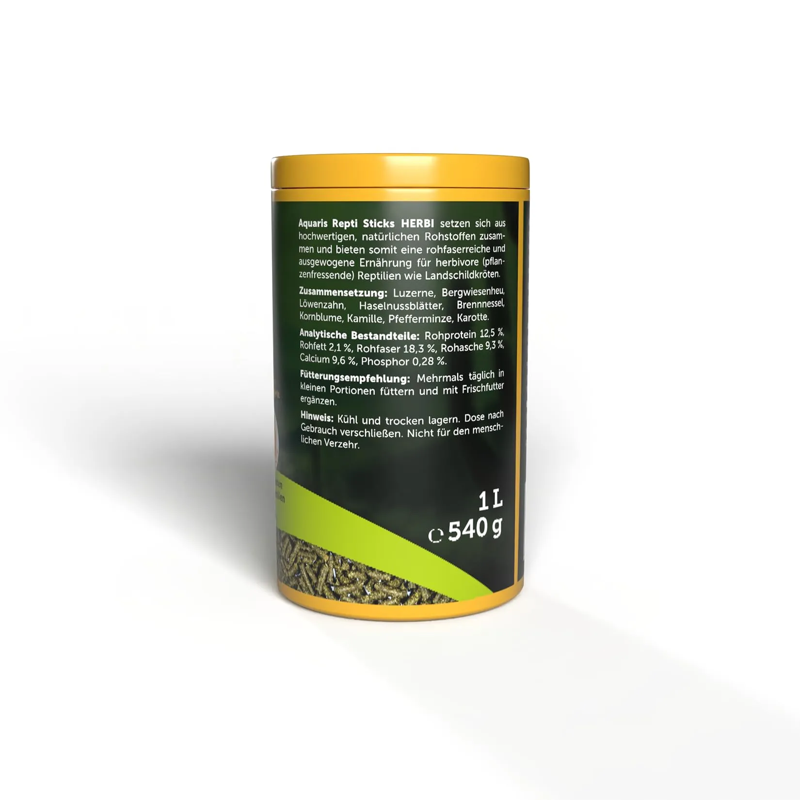 AQUARIS Repti Sticks Herbi – Mangime naturale per tartarughe di terra e rettili erbivori. Cibo completo vegetale, ricco di fibre e vitamine – 1 L - immagine 3