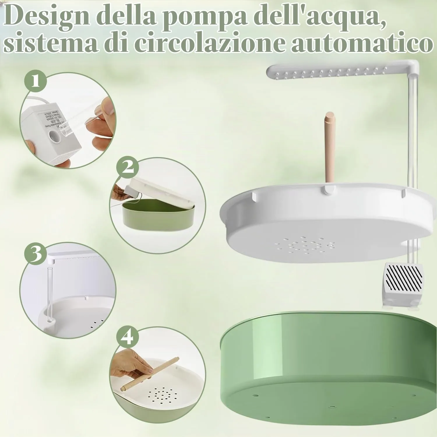 HBSFBH Doccia per Pappagalli, Vasca da Bagno Automatica per Uccelli, Vasca da Bagno per Uccelli, Vasca da Bagno Automatica per Pappagalli, per Uccelli e Uccelli, per inseparabili, pappagallini - immagine 4