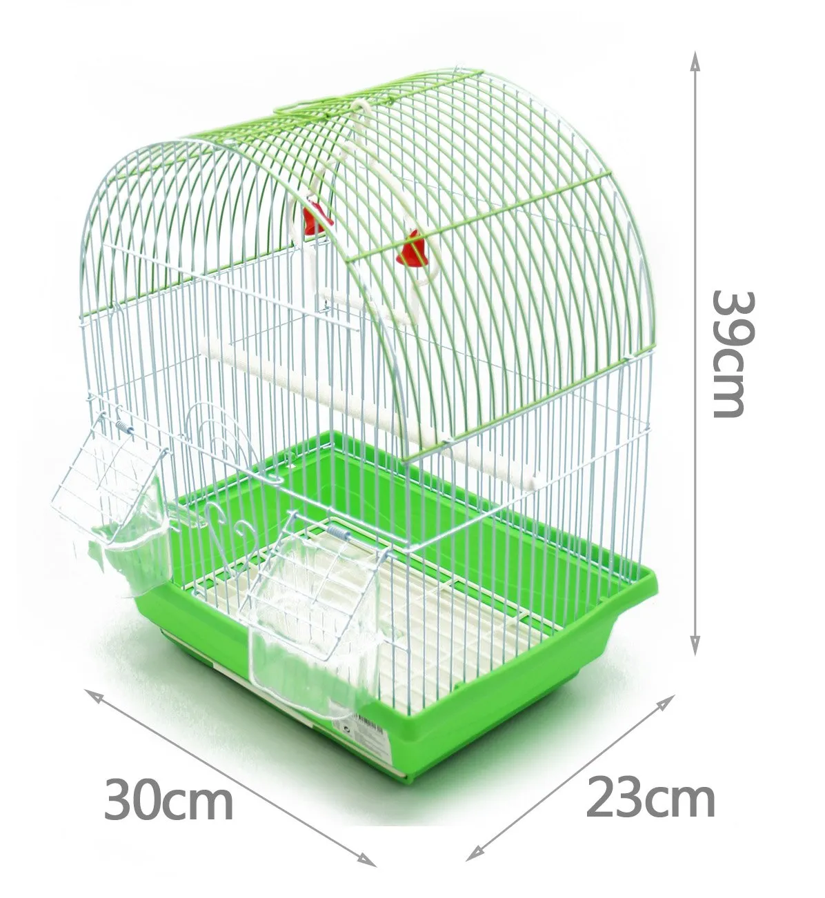 BPS Bird Cage Metal con abbeveratoio Swing Jumper Secchio Colore invia a Caso 30 x 23 x 39 cm BPS-1160 - immagine 4