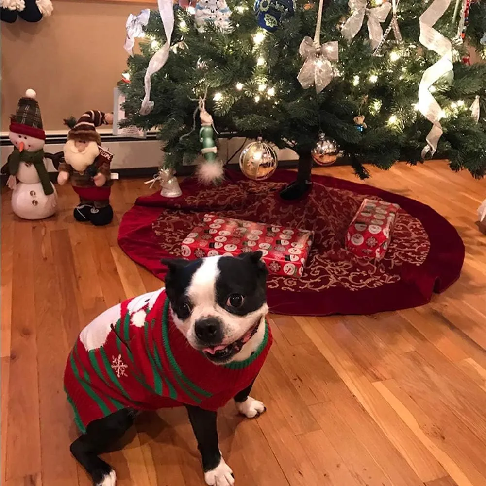 Maglioncino Natalizio per Cane e Gatto, Costume Maglieria Caldo per l'Inverno, Lavorato a Maglia (Pupazzo di Neve, L) - immagine 6