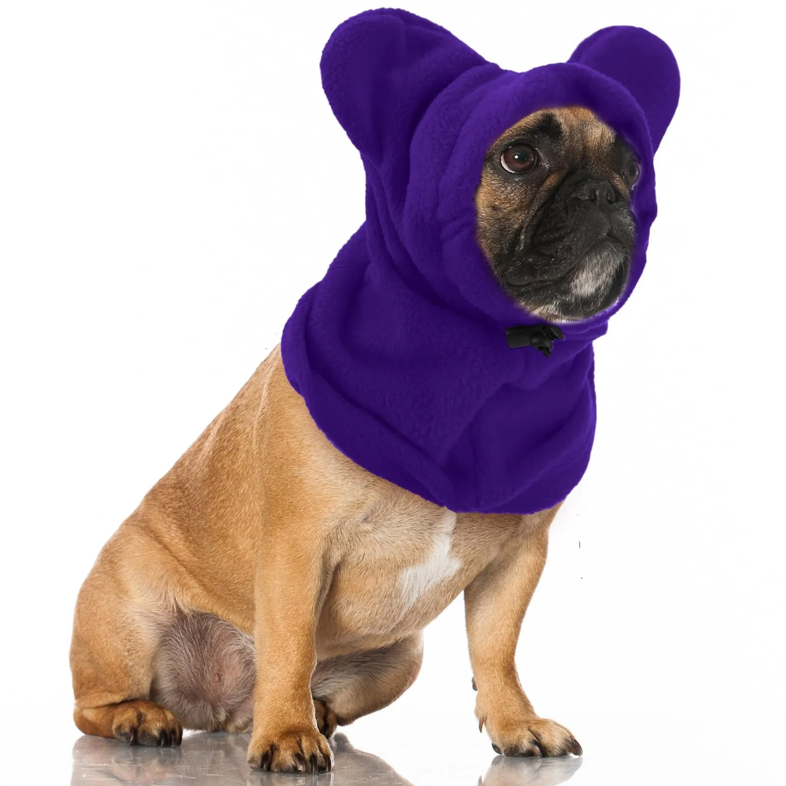 Cappello Invernali per Cani Gattino Morbido Caldo Cappelli per Animali Domestici con Orecchie Protezione Contro il Rumore Cappuccio per la Testa e il Collo Cucciolo per Freddo Invernale,M (Viola) - immagine 1