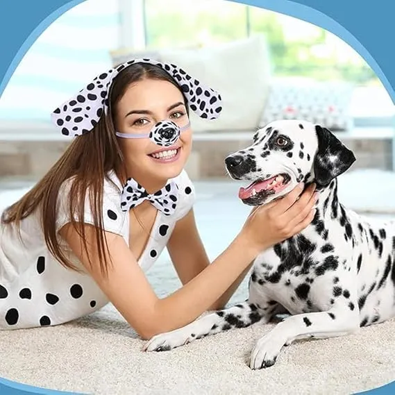 YUNHENTONG 5 Pezzi Cane Cosplay Set,Papillon can Fascia Orecchie CaneCollare e Coda, per Halloween, Festa di Compleanno Costume, Carnevale Cosplay Party - immagine 5