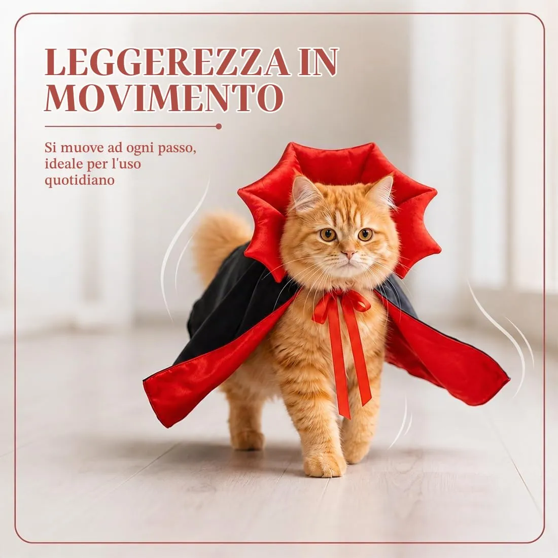 UWJOWP Vestito Halloween Cane Piccolo,per Gatti e Cani – Taglia Unica con Collare Regolabile, Costume in Poliestere Leggero per Feste in Costume e Cosplay Animali, 39 x 55 cm - immagine 4