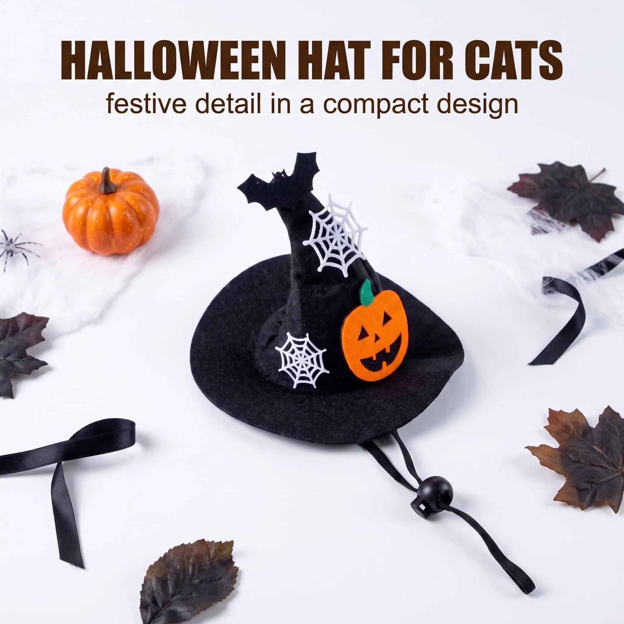 YEMVAR Costume Halloween Cane Mantello Cappello, Cappello Strega per Cani Gatti Piccoli Medi, Vestiti per per Gatti, Vestito Cosplay di Animali Domestici per Feste di Halloween, Festival, Cosplay - immagine 9