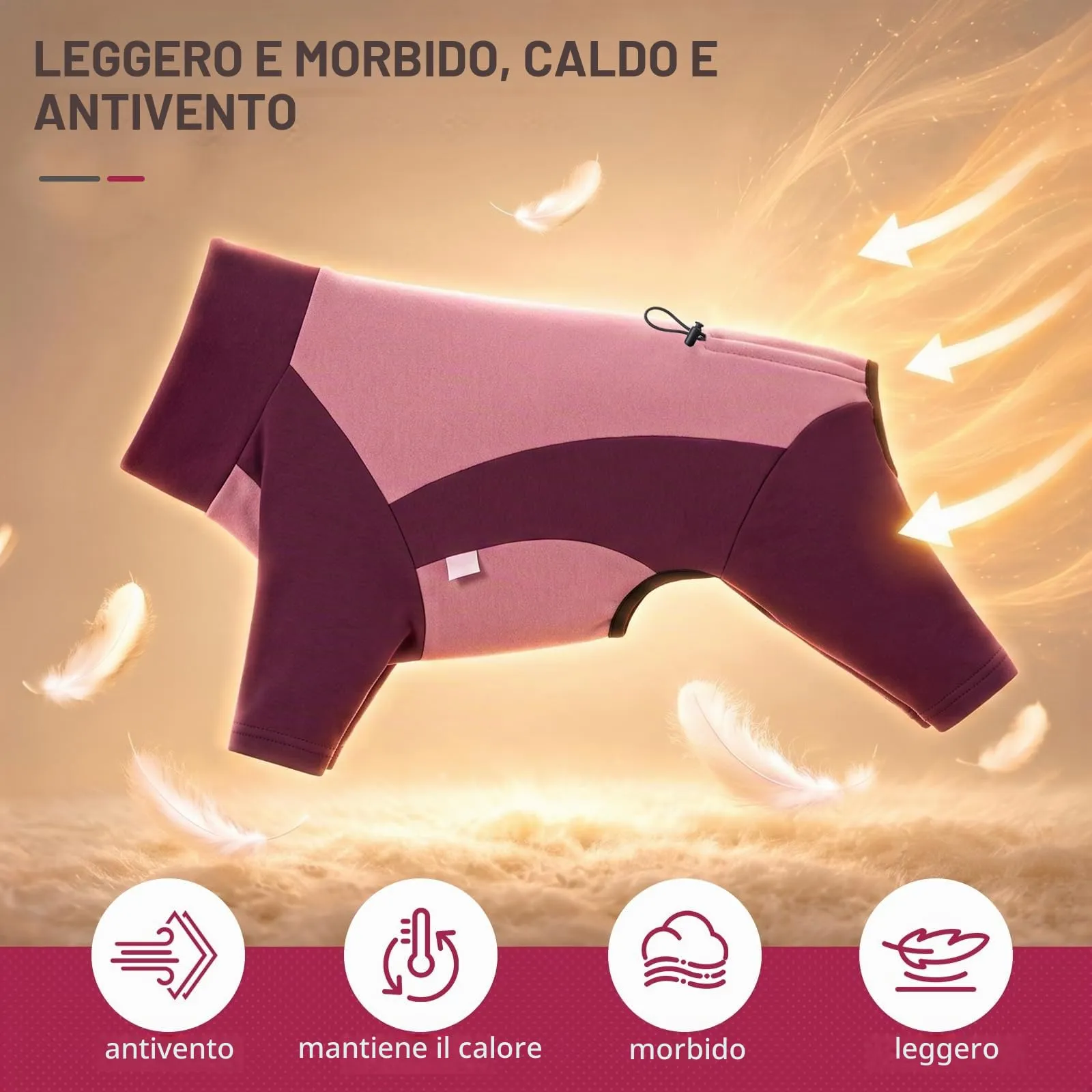 Cappotto Cane con Maniche in pile - immagine 3