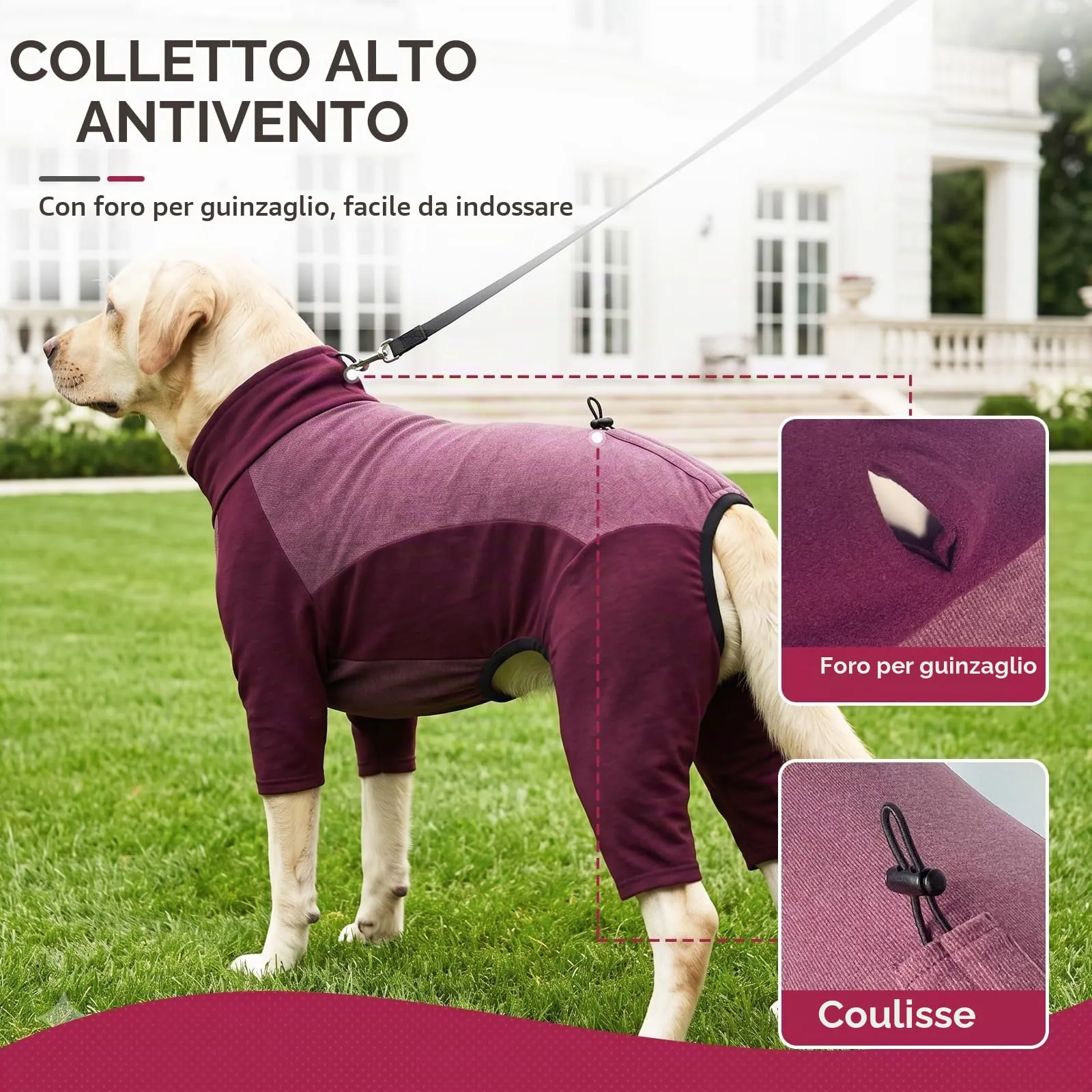 Cappotto Cane con Maniche in pile - immagine 6