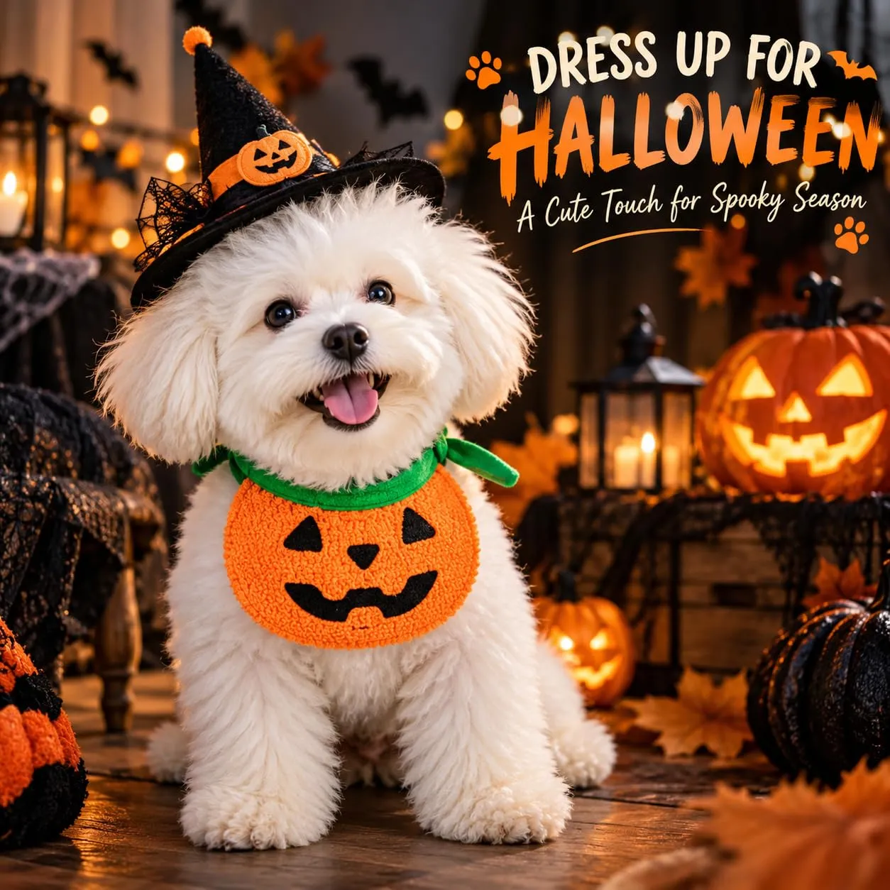 JOVYTH Set 3 Bandana Halloween Cane, Foulard Halloween per Cane con Fantasma e Zucca, Accessorio Costume Cane per Piccoli Animali, Festa e Servizio Fotografico - immagine 4