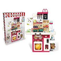 Cucina giocattolo accessoriata con luci, suoni e vapore (56x22x80cm) GRANDE CHEF 80670 - immagine 1