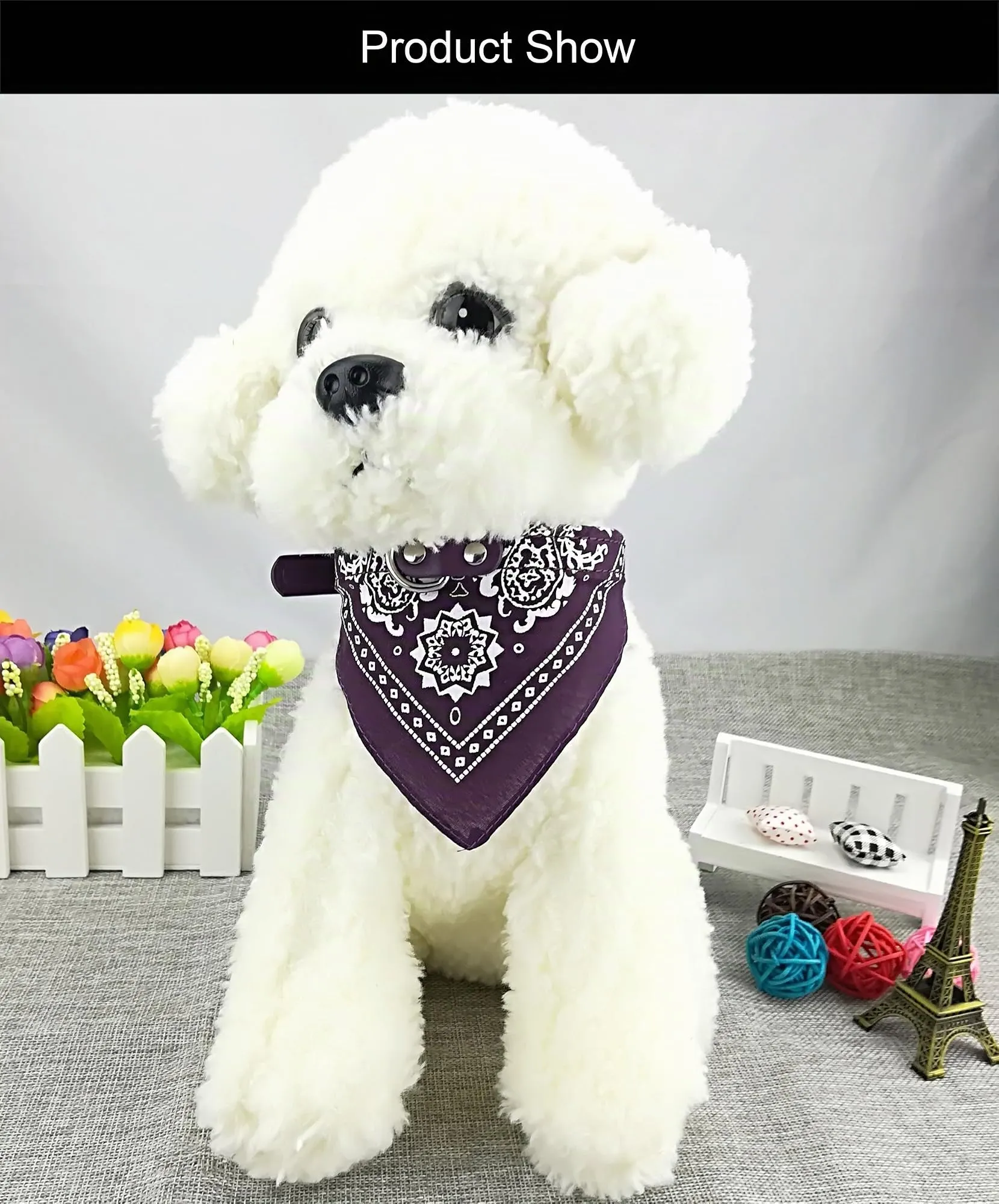 Newtensina Bandana del Cane di Moda - Collare per Cani con Bandana in Cotone per Ragazzi - immagine 3