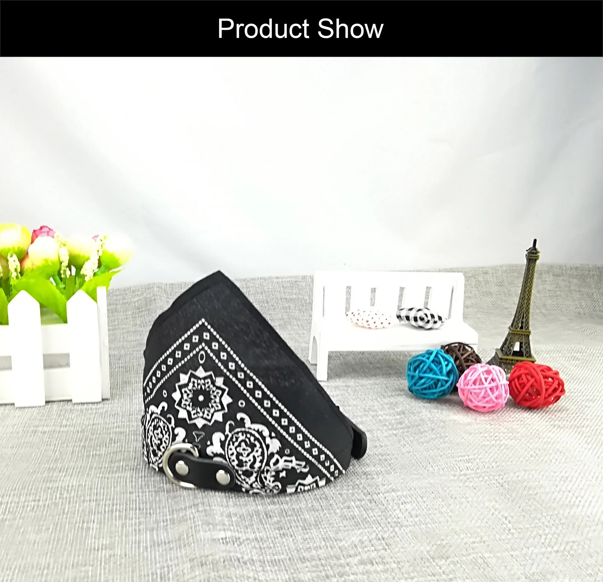 Newtensina Collare Bandana alla moda per cane, medio, nero, L - immagine 4