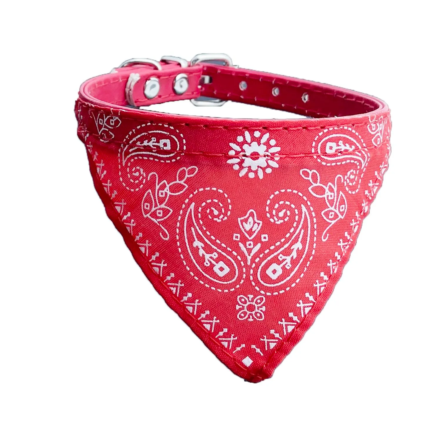 Newtensina Bandana del cane del cane di modo Collare del cane del collare del ragazzo Bandana del cotone del Bandana mezzo con il collare per i cani - immagine 1