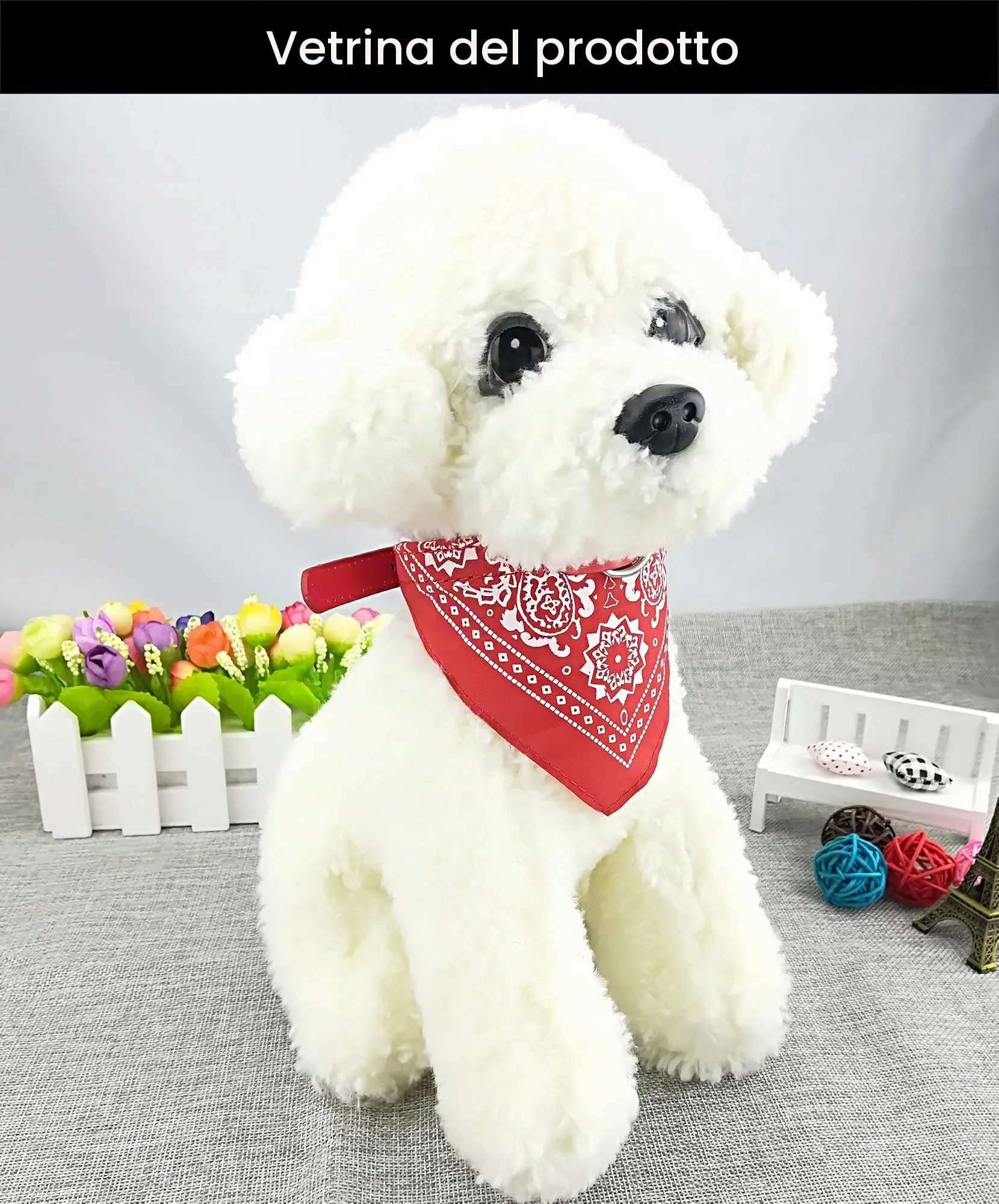 Newtensina Bandana del cane del cane di modo Collare del cane del collare del ragazzo Bandana del cotone del Bandana mezzo con il collare per i cani - immagine 3