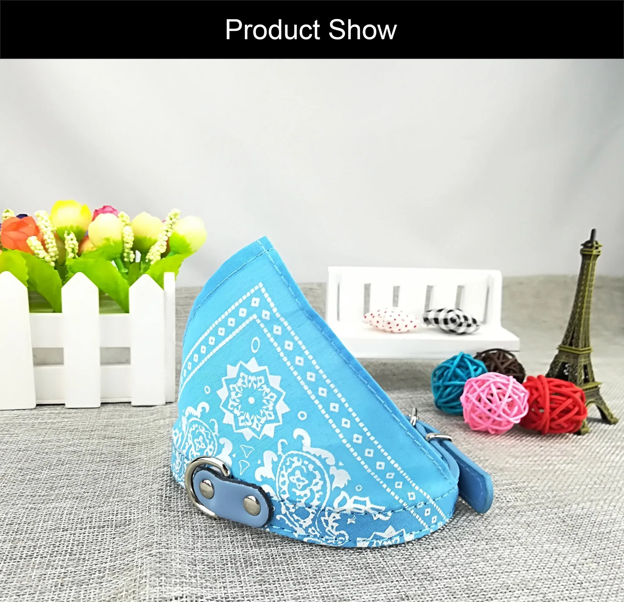 Newtensina Bandana del Cane del Cane di Modo Collare del Cane del Collare del Ragazzo Bandana del Cotone del Bandana Mezzo con Il Collare per i Cani - immagine 4