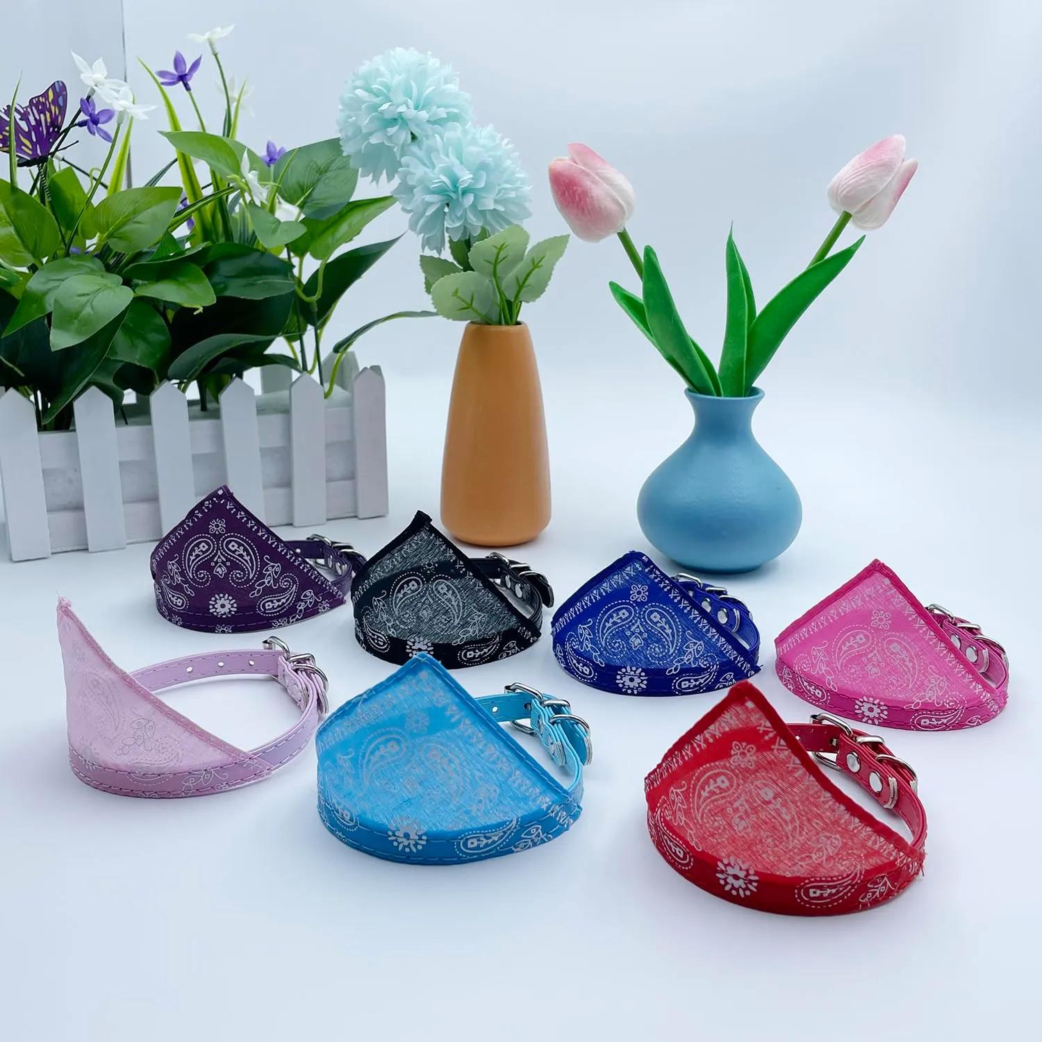 Newtensina Bandana per cani alla moda Collare per cani Boy Medium Bandana Puppy Bandana con collare per cani - Viola - S - immagine 4