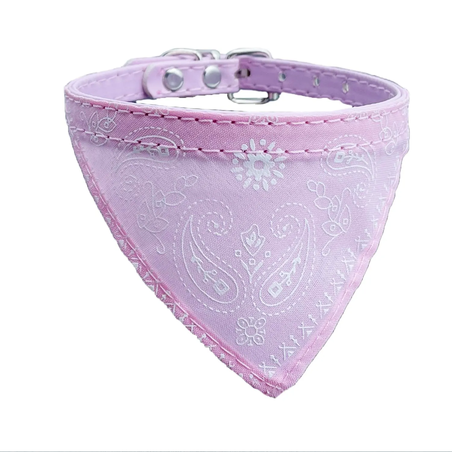 Newtensina Collare bandana per cani alla moda - Collare per ragazzi - Bandana media con collare per cani - Rosa - S - immagine 1