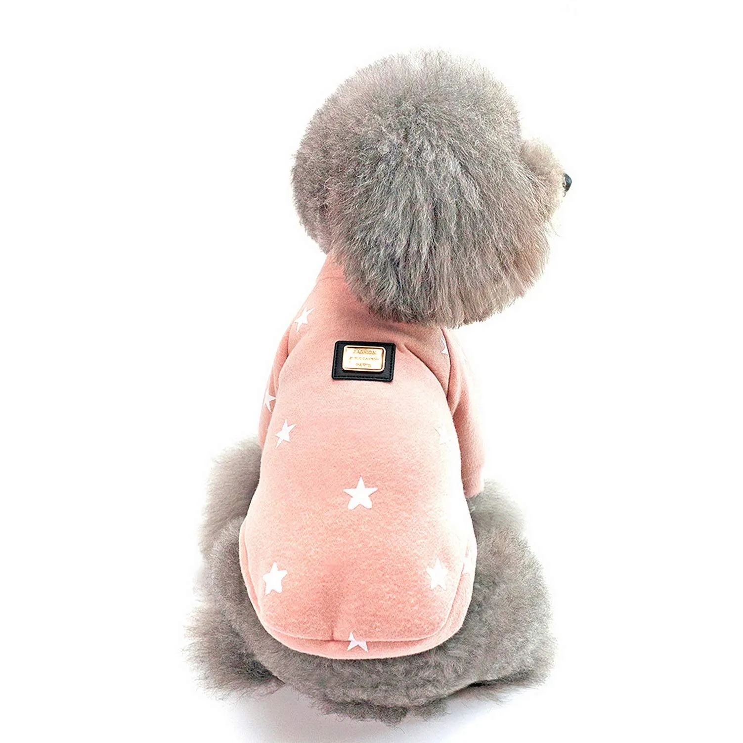 SMALLLEE_LUCKY_STORE - Felpa in pile con stampa a stella per cani di piccola taglia gatti ragazzo ragazza morbido caldo invernale cuccioli chihuahua Yorkie vestiti,rosa XL - immagine 6