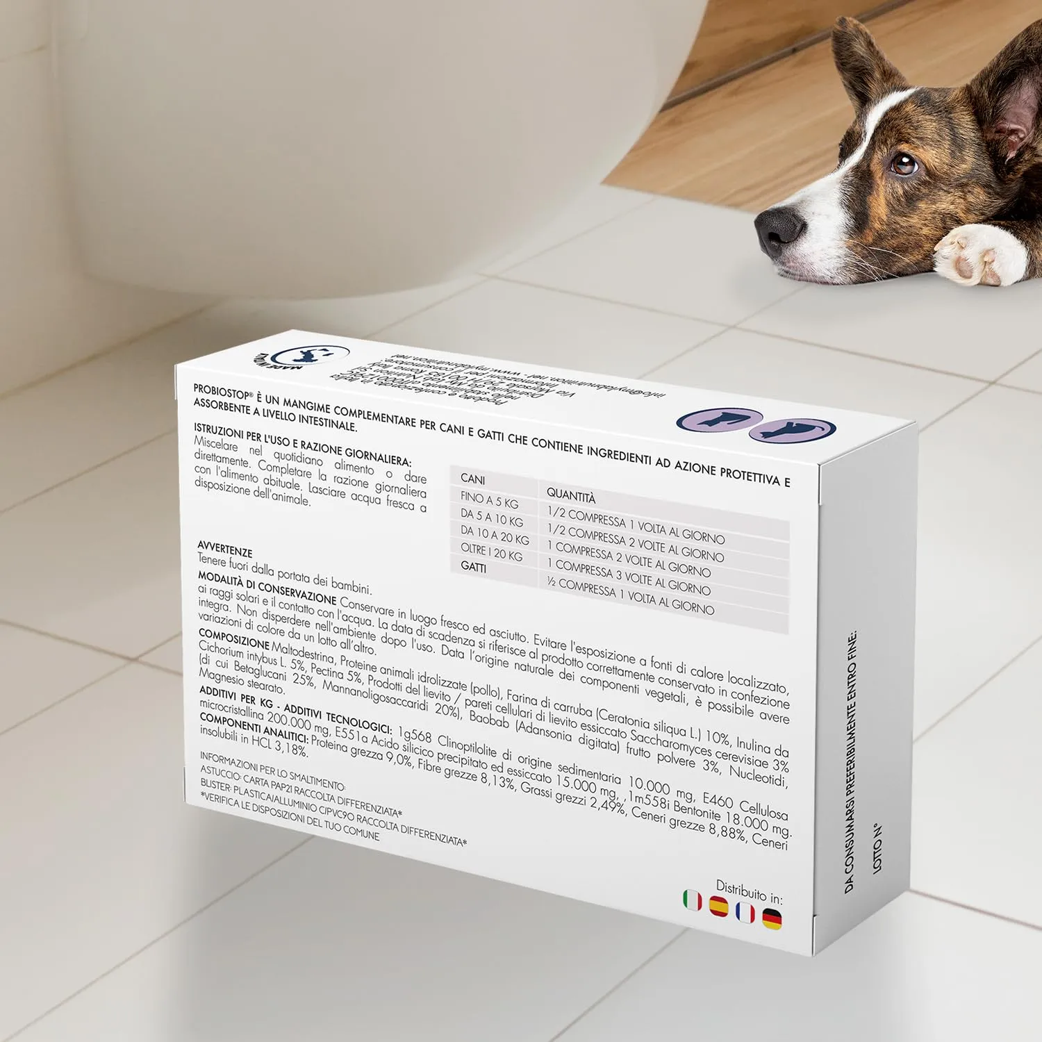 Suprapet Probiostop Probiotici Cane e Gatto 30 compresse - Contrasta la Diarrea ed i Disturbi della Digestione - Supporto per Flora Batterica dell'Intestino - immagine 7
