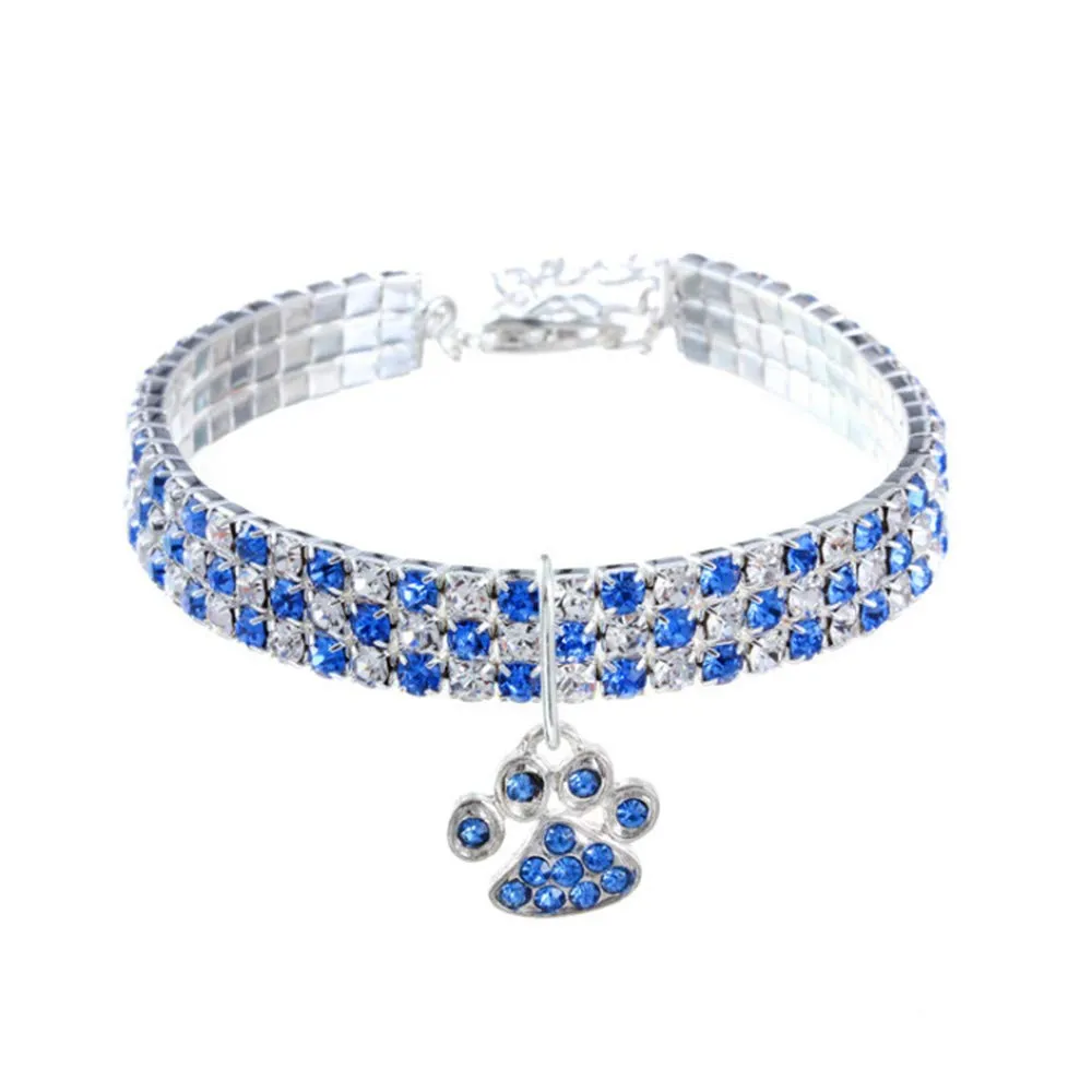 RayMinsino Collare per animali domestici con diamanti, diamante regolabile in cristallo, elastico, per gatti e cani, piccola collana per animali domestici - immagine 1