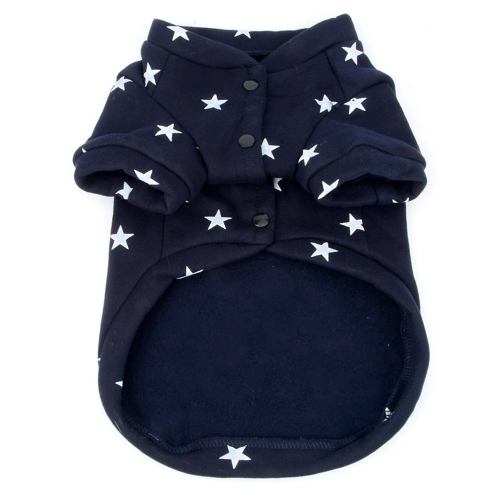 SMALLLEE_LUCKY_STORE - Maglioni in pile con stampa a stella, per cani di taglia media, grande, ragazzo, ragazza, girocollo, morbido e caldo, cappotto invernale per cuccioli, labrador, taglia 4XL blu - immagine 4