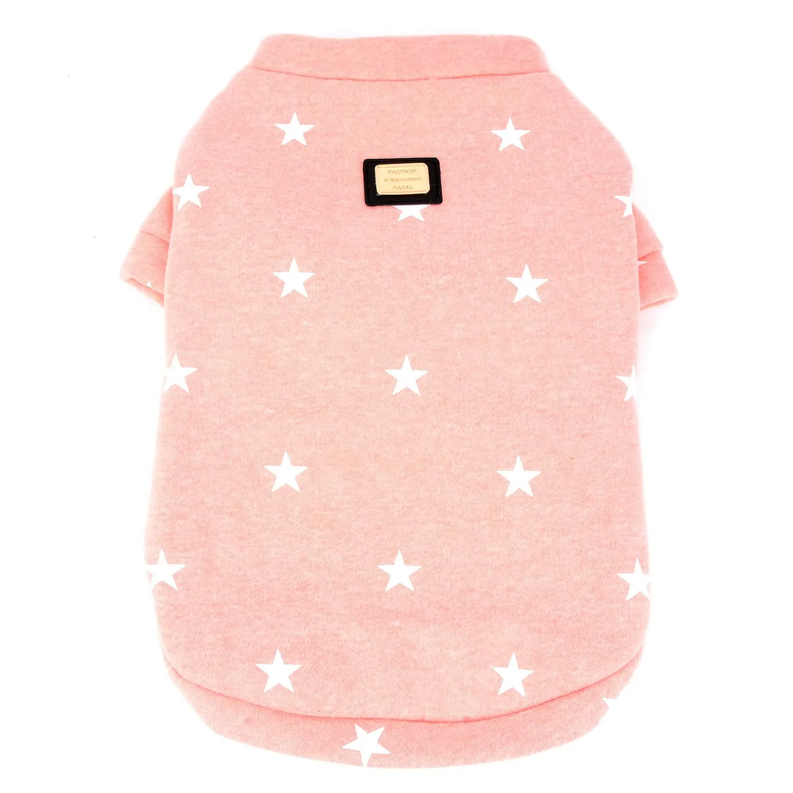 SMALLLEE_LUCKY_STORE Maglioni in pile con stampa a stellagrande, per ragazzo, ragazza, girocollo, morbido e caldo cappotto invernale per cuccioli, Labrador, vestiti per cani grandi, rosa, 3XL - immagine 3