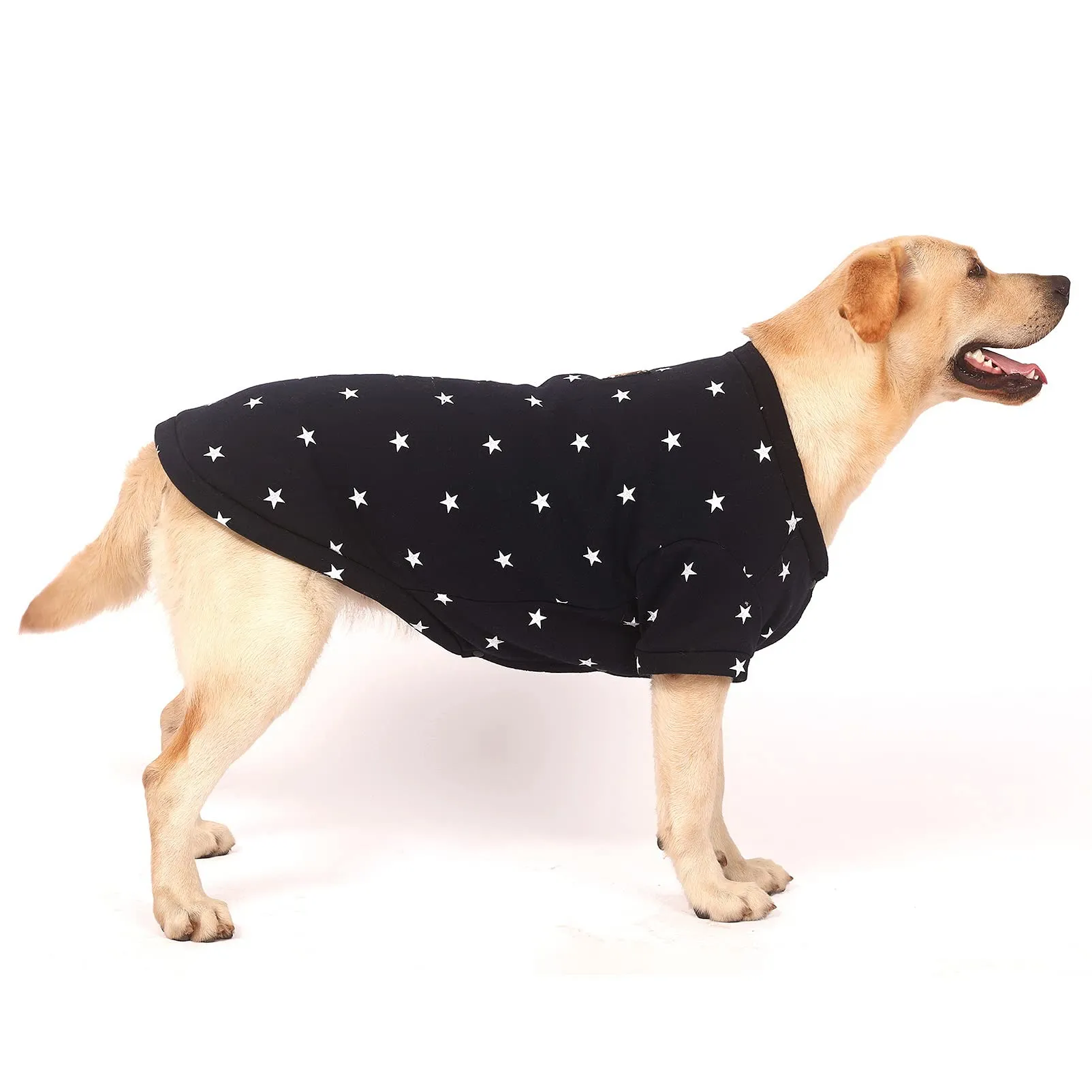 SMALLLEE_LUCKY_STORE - Maglioni in pile con stampa a stella, per cani di taglia media, grande, ragazzo, ragazza, girocollo, morbido e caldo, cappotto invernale per cuccioli, labrador, taglia 3XL blu - immagine 2