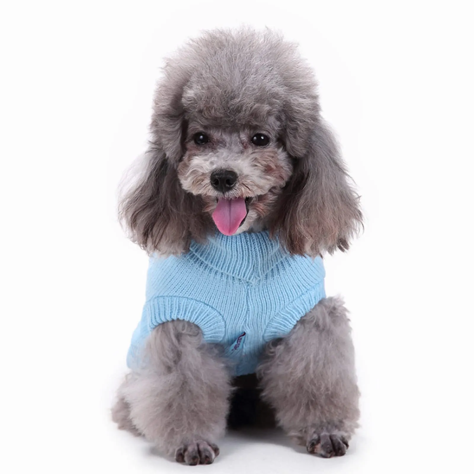 Pet Cat Dog Maglione Invernale per Cani e Gattini, Giacca Gilet Caldo a Collo Alto - immagine 5