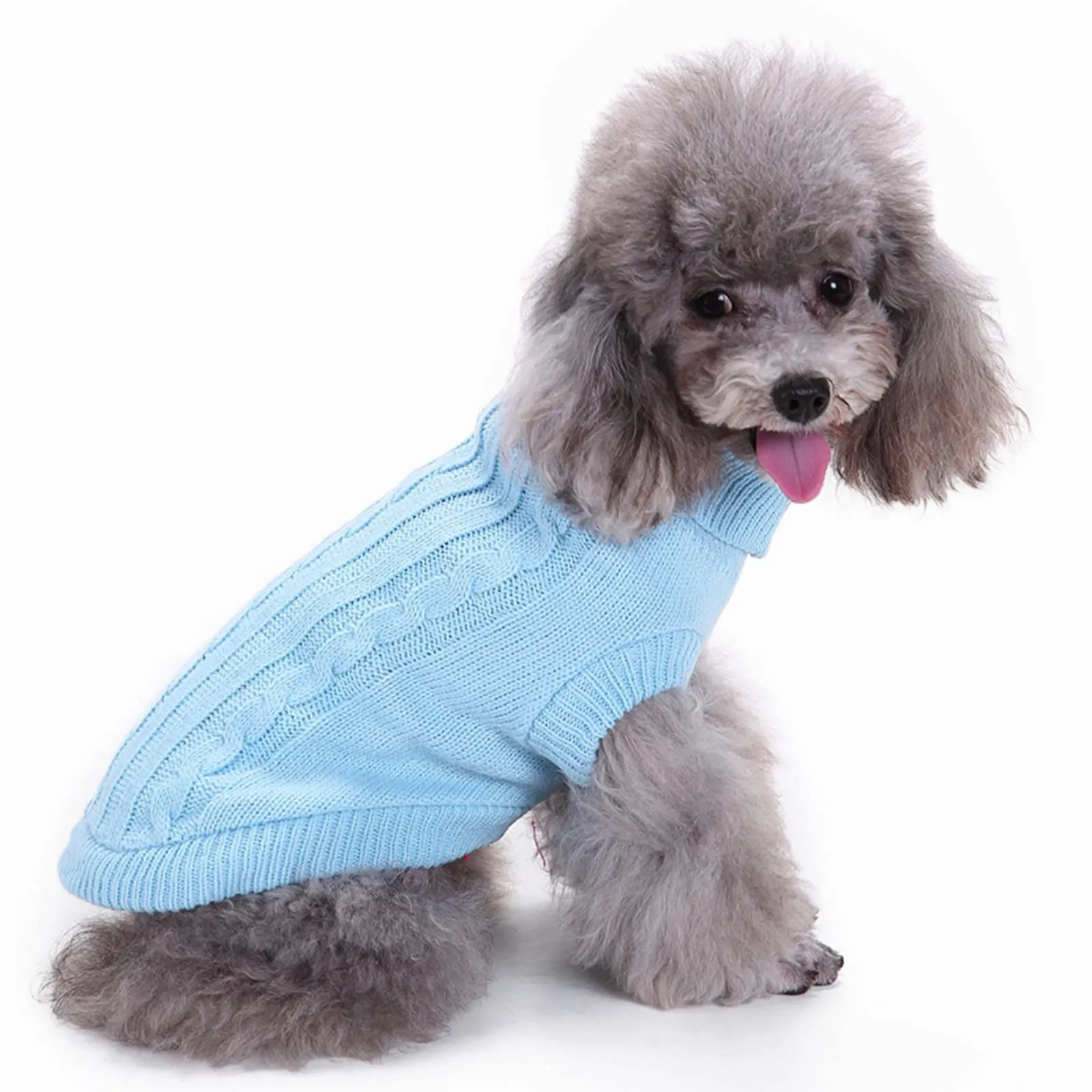 Pet Cat Dog Maglione Invernale per Cani e Gattini, Giacca Gilet Caldo a Collo Alto - immagine 6