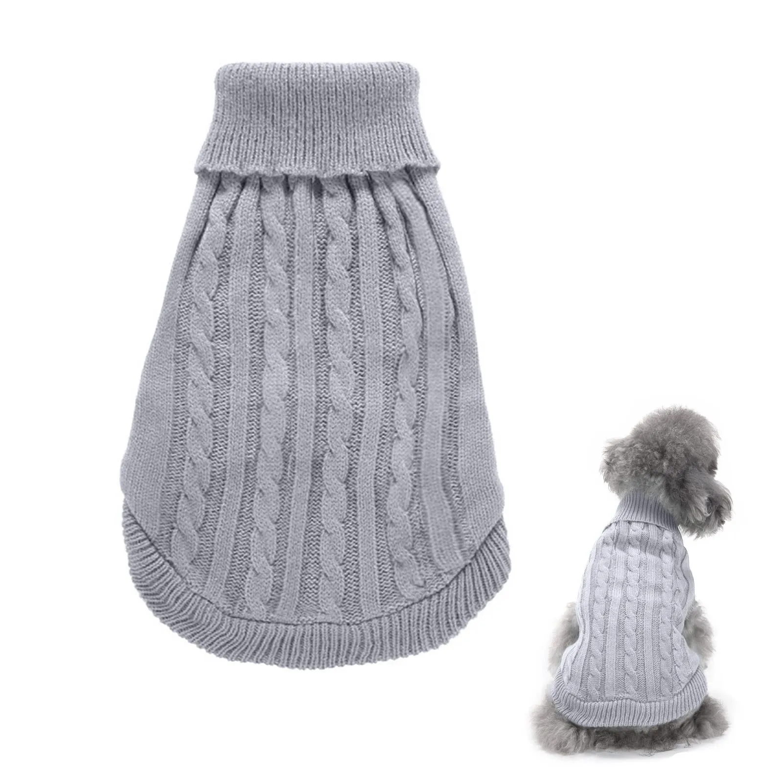 Pet Cat Dog Maglione Invernale per Cani e Gattini, Giacca Gilet Caldo a Collo Alto - immagine 1