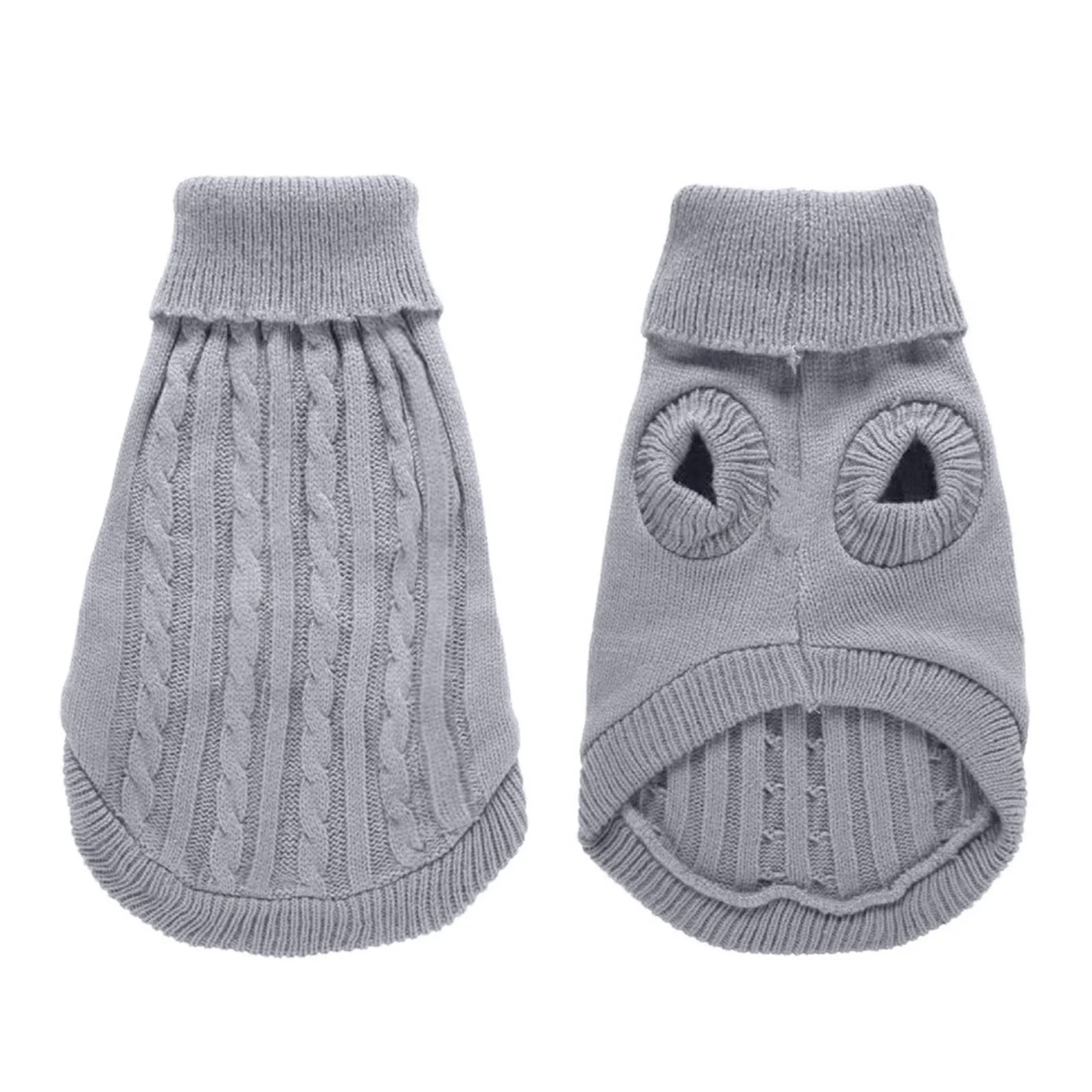 Pet Cat Dog Maglione Invernale per Cani e Gattini, Giacca Gilet Caldo a Collo Alto - immagine 3