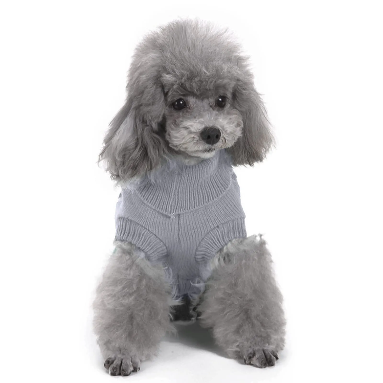 Pet Cat Dog Maglione Invernale per Cani e Gattini, Giacca Gilet Caldo a Collo Alto - immagine 5