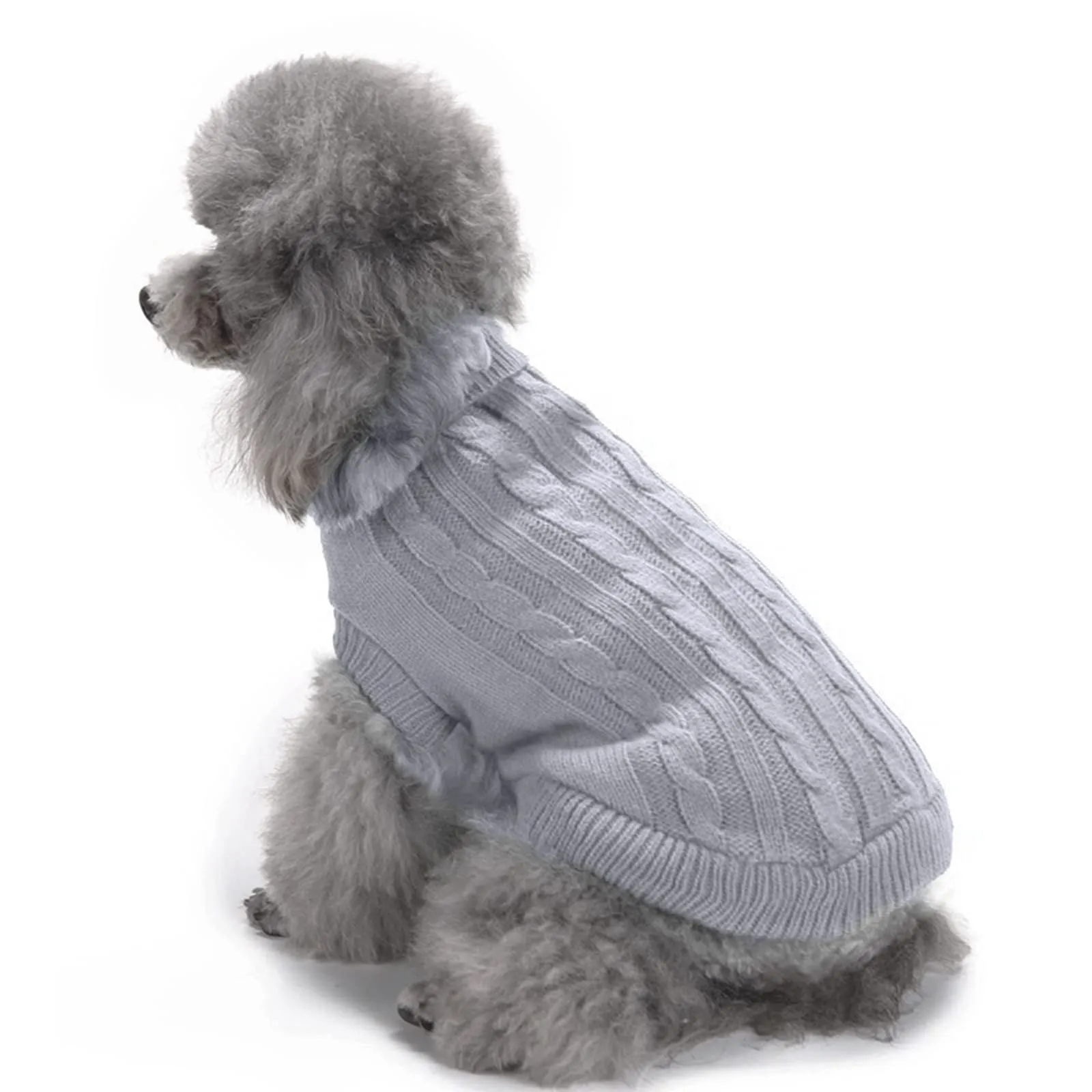 Pet Cat Dog Maglione Invernale per Cani e Gattini, Giacca Gilet Caldo a Collo Alto - immagine 6