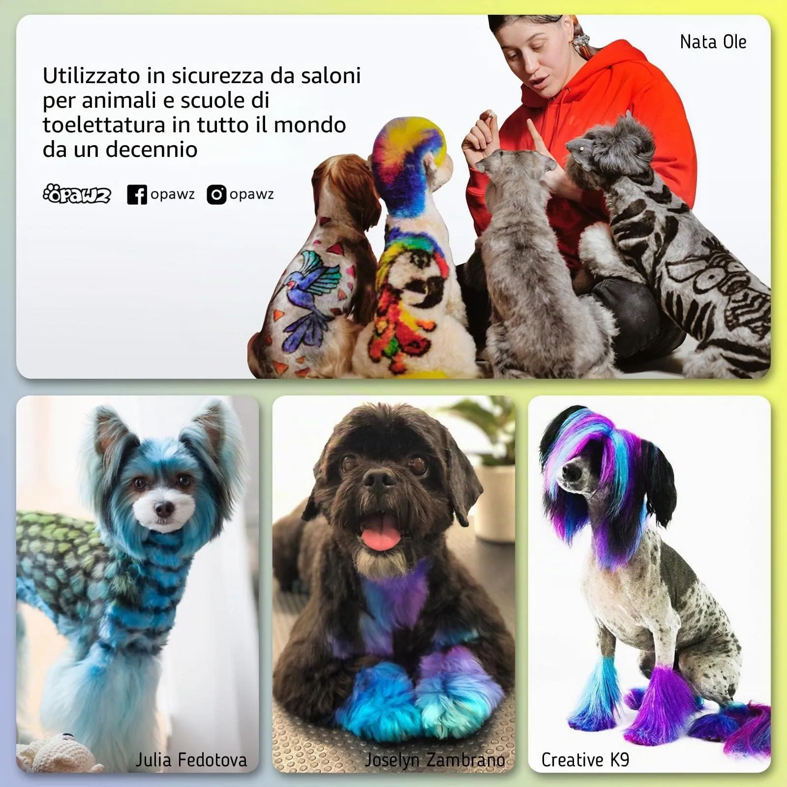 Opawz Permanente Tintura per Cani, Saloni Utilizzata Sicuro per Un Decennio Colorante per Cani, Tintura per Animali Dura Oltre 20 Lavaggi per Cani e Cavalli (Caldo Rosso) - immagine 6