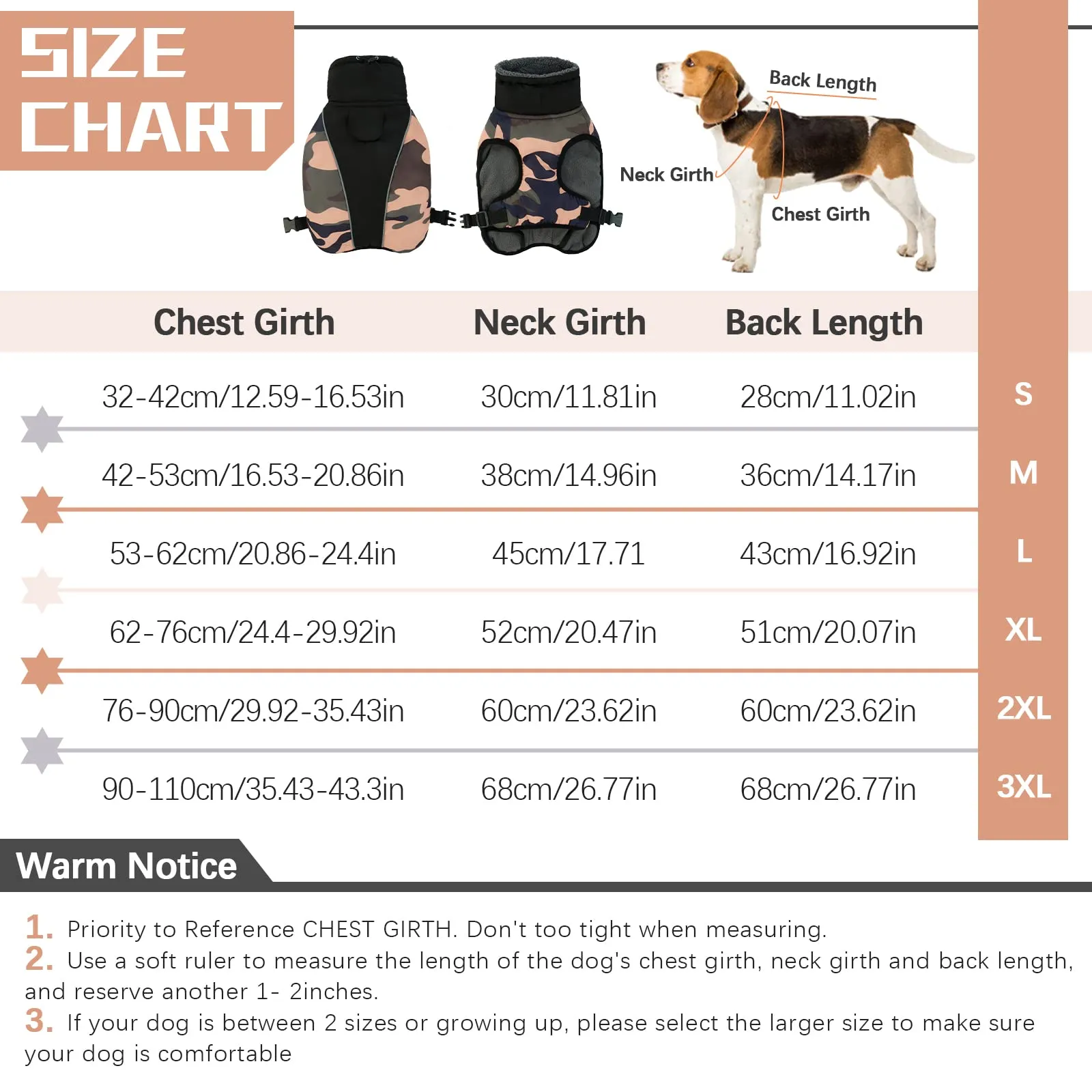 Hjyokuso Cappotto per cani impermeabile Giacca invernale calda, Giacca per cani antivento Abbigliamento per cani Completo per cani di taglia piccola di taglia media Con Striscia Riflettente - immagine 2