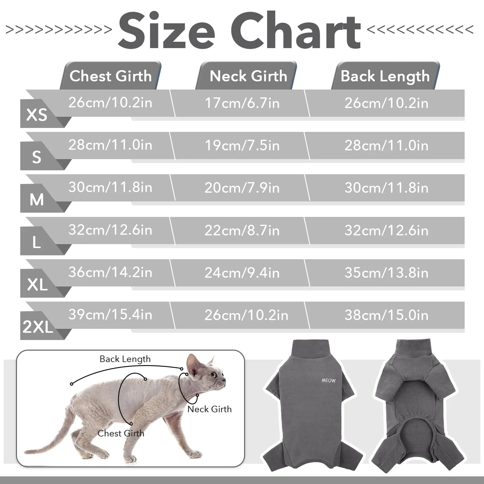 Pullover per Gatti Sphynx - Maglia a Collo Alto per Gatti Senza Peli, Felpa Calda Invernale Con Maniche per Cornish Rex/Devon Rex/Peterbald (Grigio, S) - immagine 2