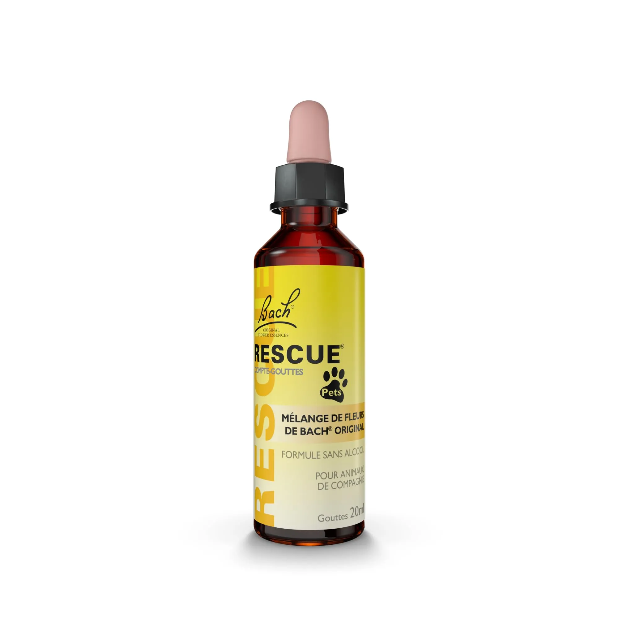 RESCUE PETS - Contagocce per animali domestici, ideale per viaggi, visita veterinaria, toelettatura, rumore e solitudine, senza alcool, naturale e vegano, flacone da 20 ml - immagine 2