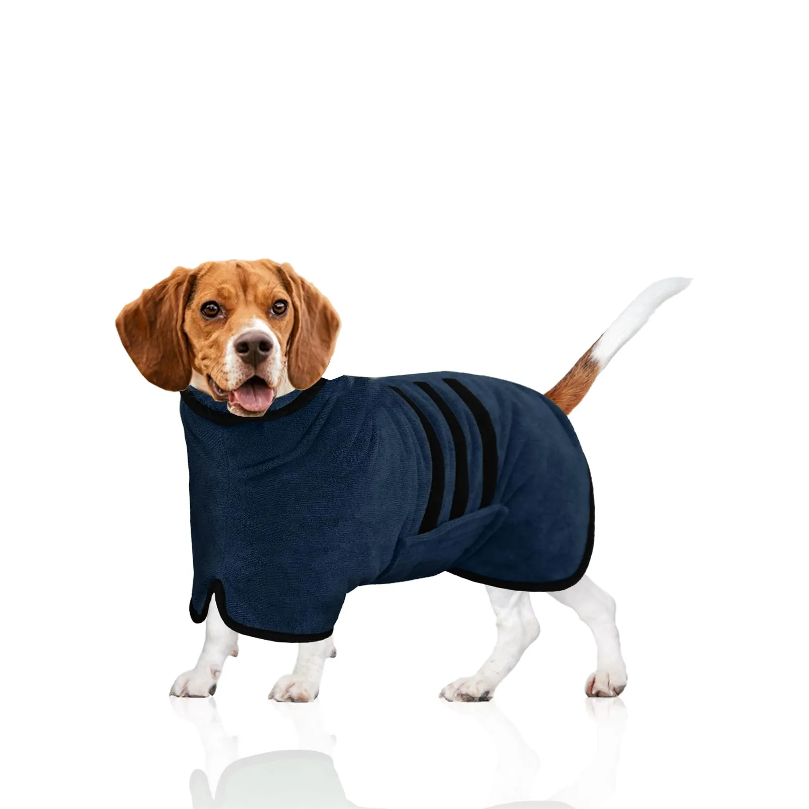 WUFANC Accappatoio Cane in Microfibra - Super Assorbente e Asciugatura Rapida - Asciugamano Cane Chiusura in Cinghie e Fascia Regolabile - Adatto per Cani di Taglia Grande, Media e Piccola - immagine 1